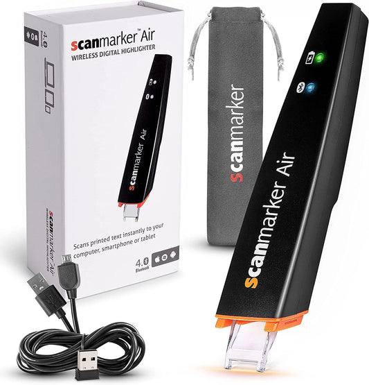 Air Reading Pen & Pen Scanner | Translator Pen for Dyslexia, Students & Professionals - Compatible with Mac, Windows, Ios & Android